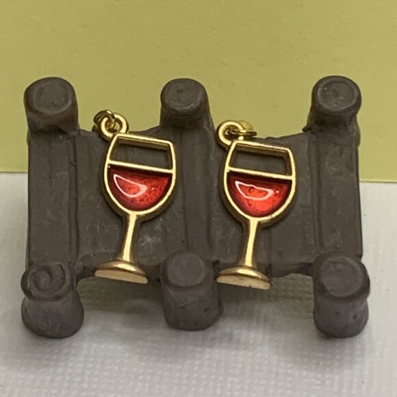 Wine Earring, Alcohol Earring, Drink Earring, Funny Food Earring, Gift Idea - Picture 3 of 9